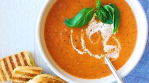 Creamy tomato basil soup